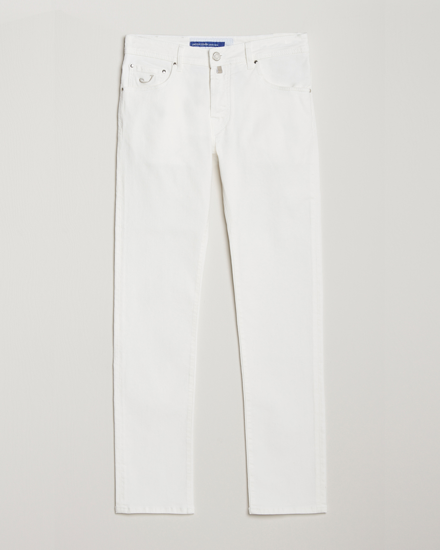 Heren | Jeans | Jacob Cohën | Nick Slim Fit Streatch Jeans White