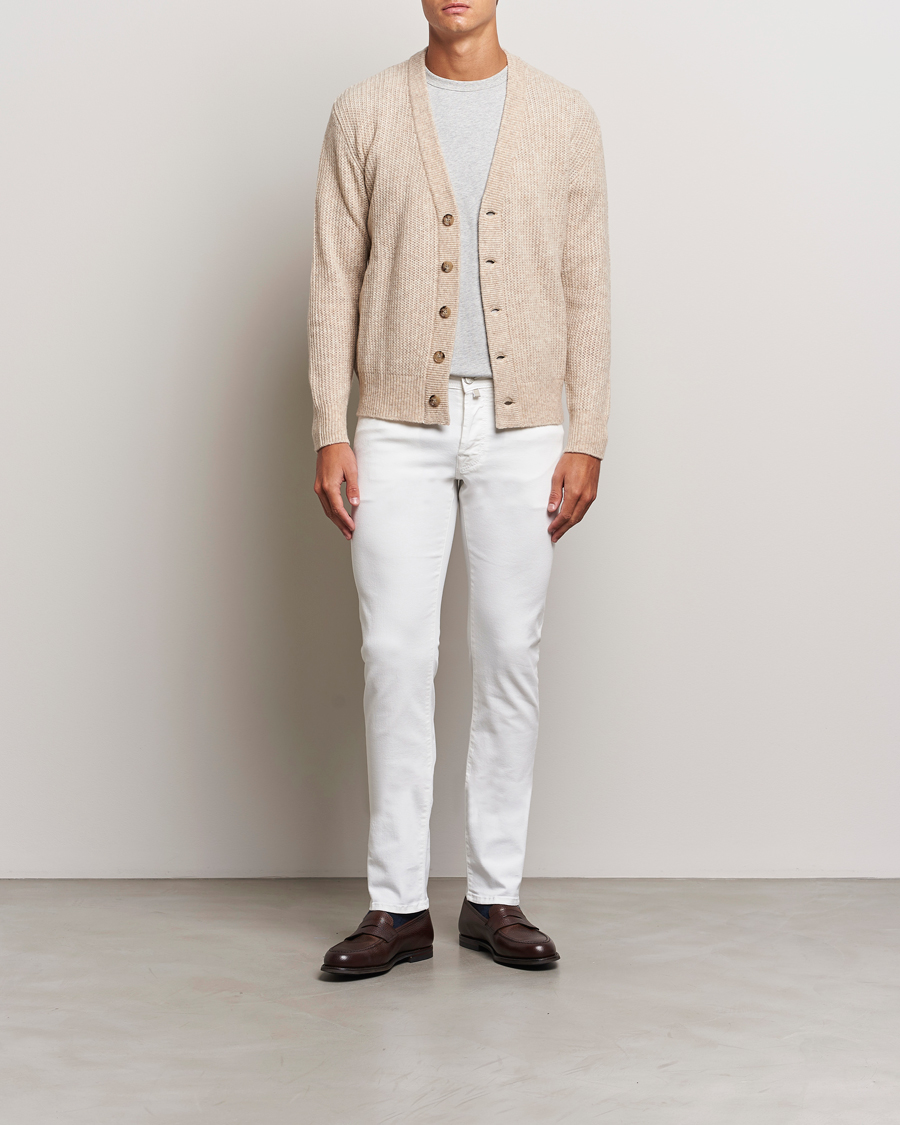 Heren | Jeans | Jacob Cohën | Nick Slim Fit Streatch Jeans White
