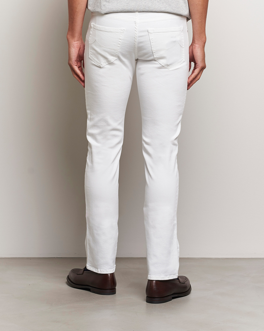 Heren | Jeans | Jacob Cohën | Nick Slim Fit Streatch Jeans White