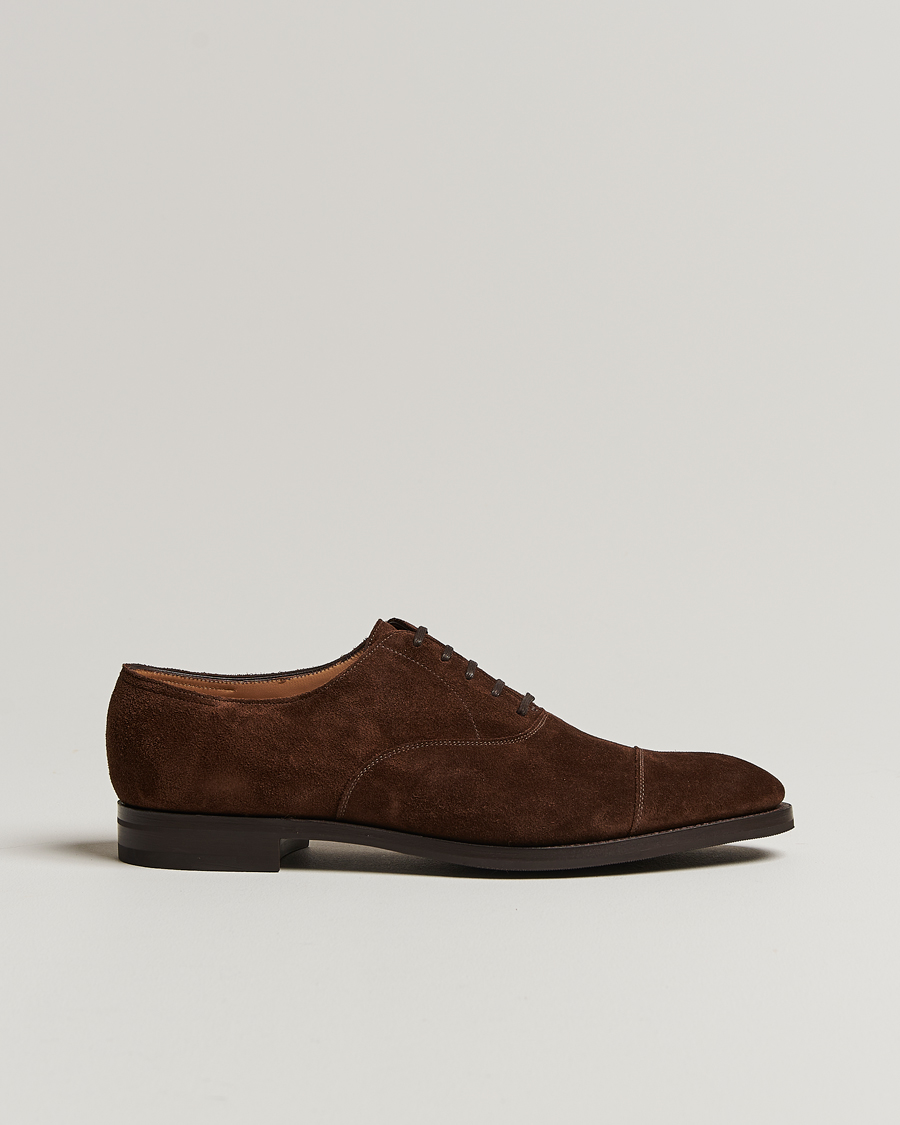 Heren | John Lobb City II Oxford Dark Brown Suede | John Lobb | City II Oxford Dark Brown Suede