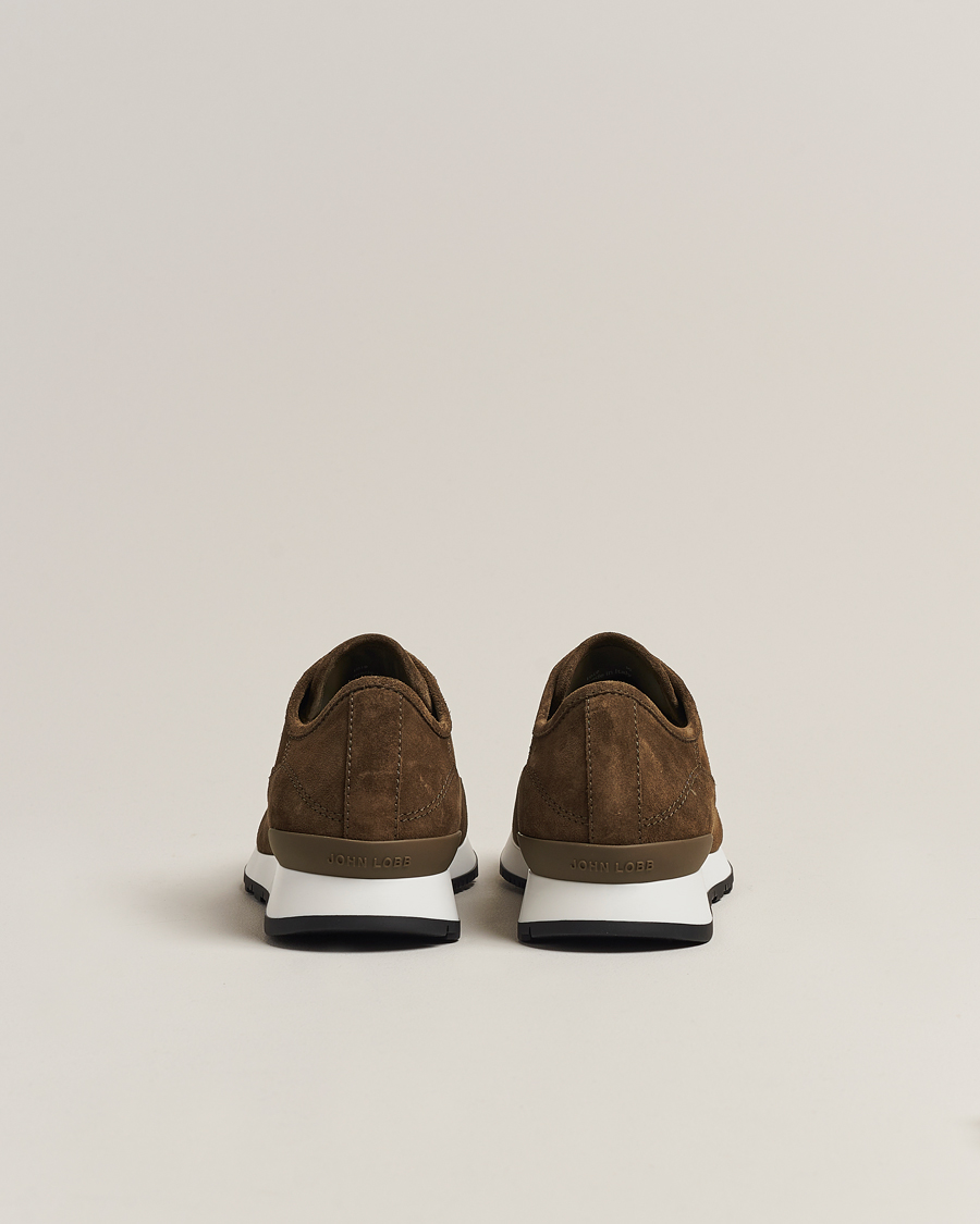 Heren | John Lobb Foundry Running Sneakers Olive Suede | John Lobb | Foundry Running Sneakers Olive Suede