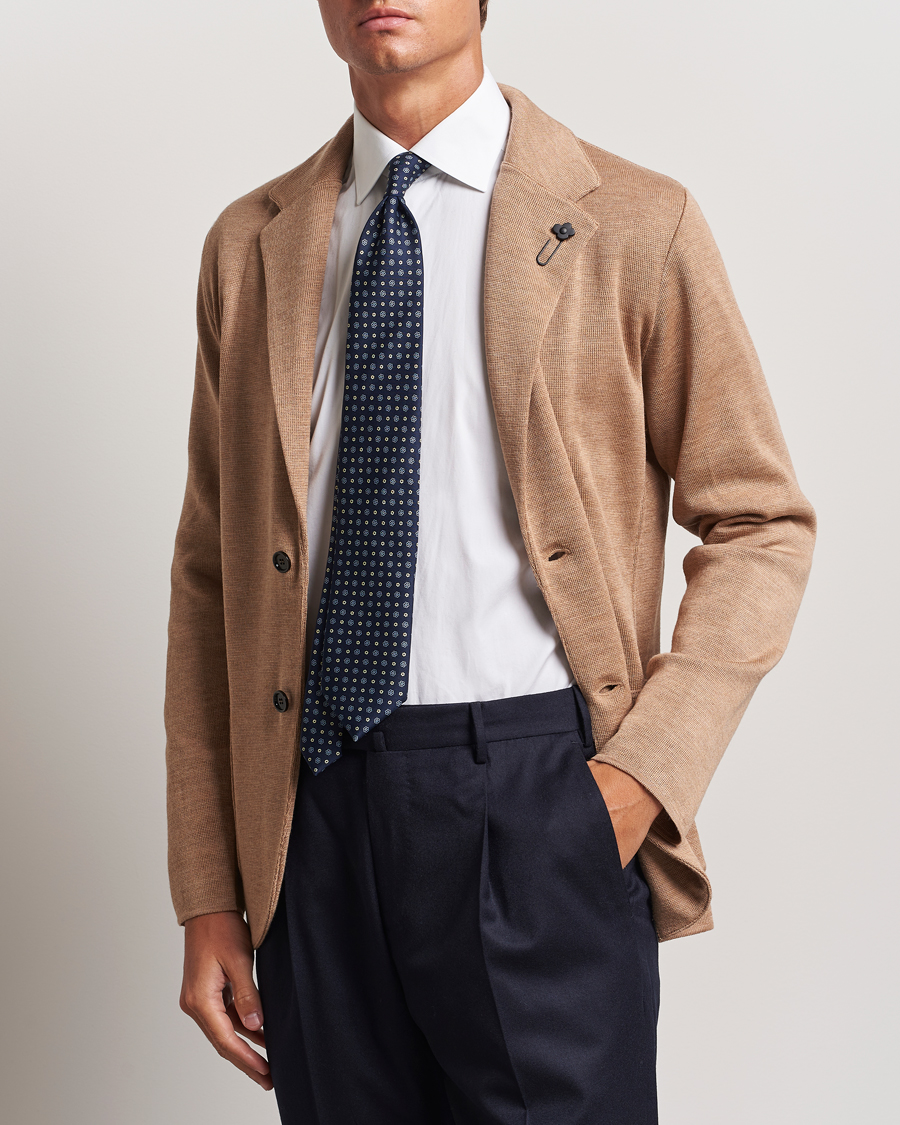 Heren | Blazers | Lardini | Knitted Wool Blazer Beige
