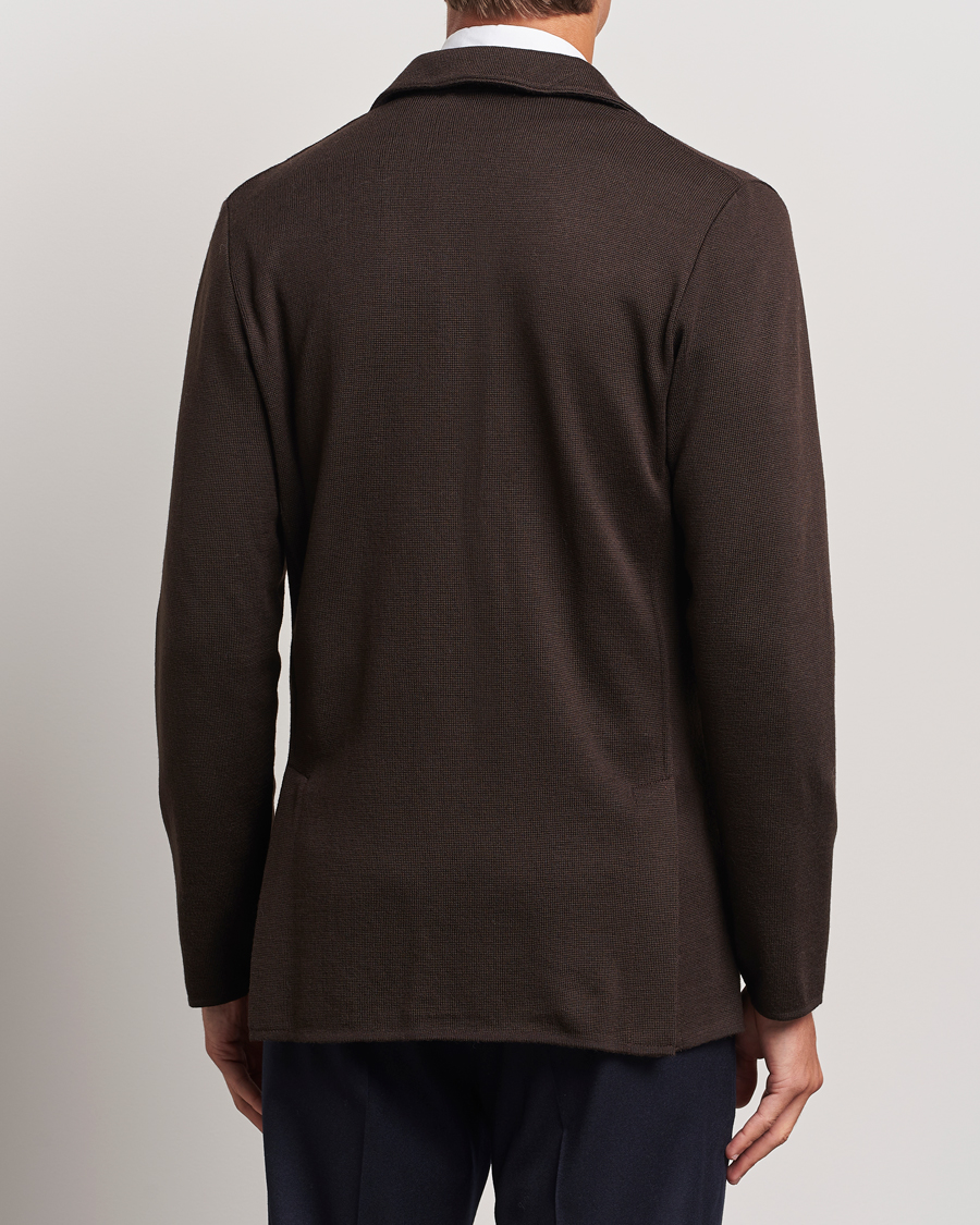 Heren | Blazers | Lardini | Knitted Wool Blazer Brown