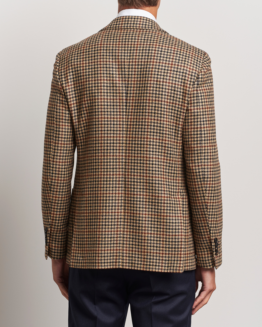 Heren | Blazers | Lardini | Checked Wool/Cashmere Blazer Beige/Brown