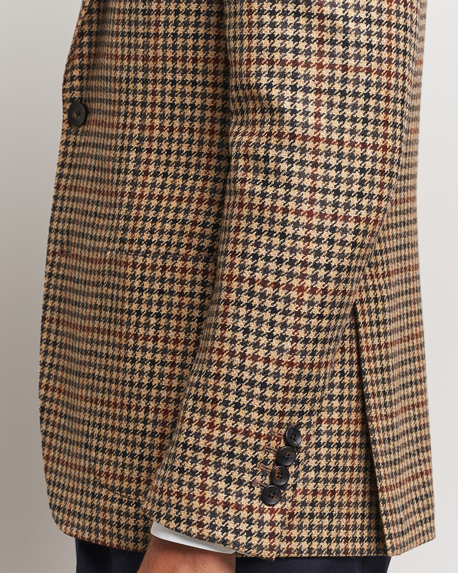 Heren | Blazers | Lardini | Checked Wool/Cashmere Blazer Beige/Brown