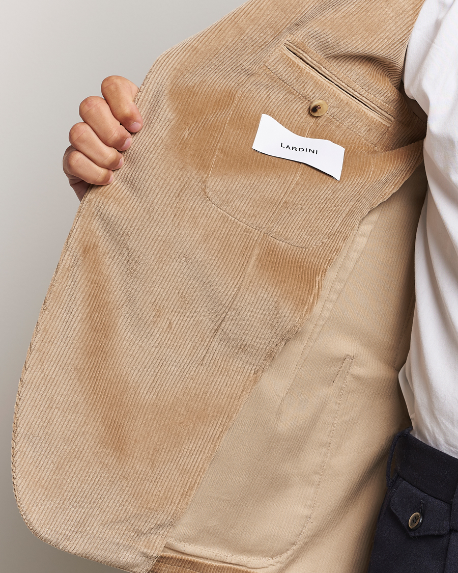 Heren | Blazers | Lardini | Corduroy Blazer Beige