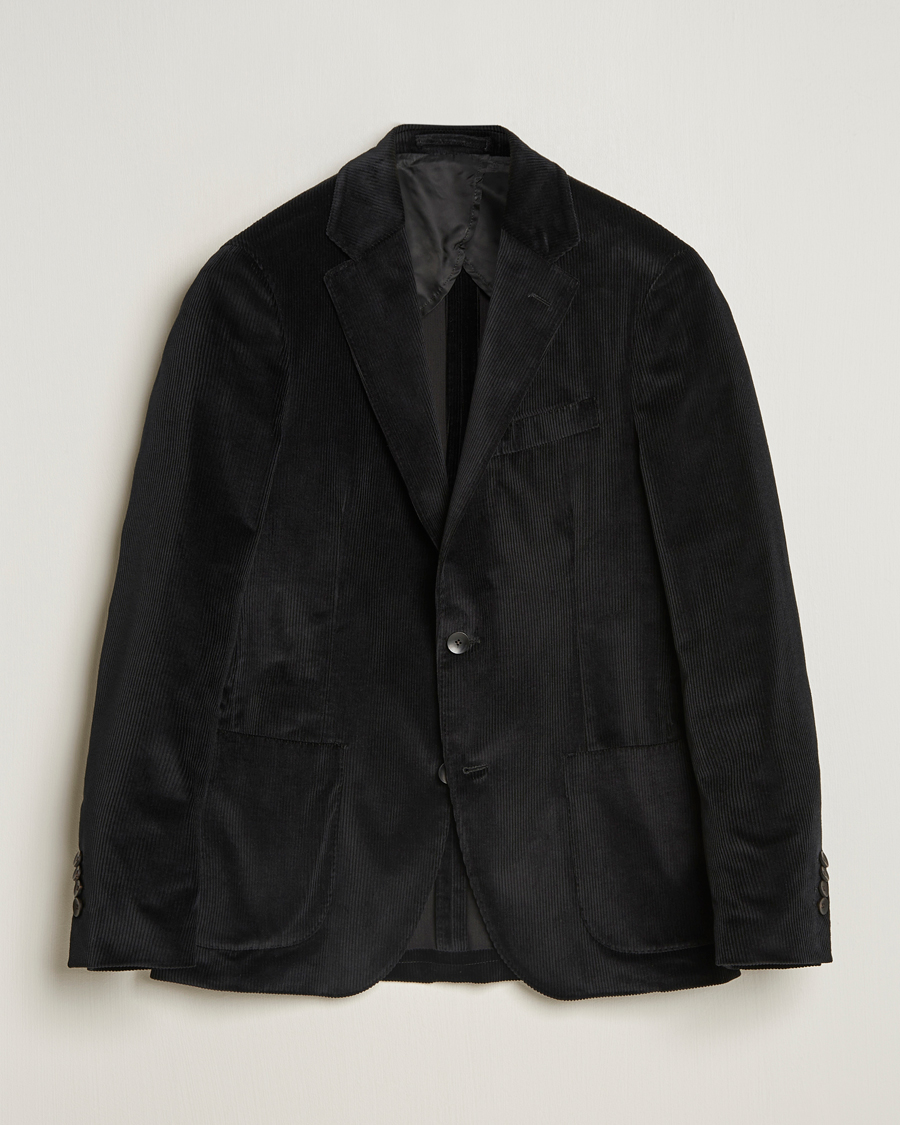 Heren | Blazers | Lardini | Corduroy Blazer Black
