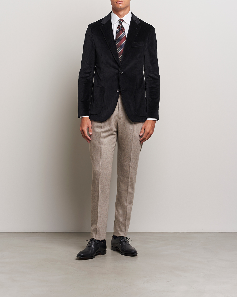 Heren | Blazers | Lardini | Corduroy Blazer Black