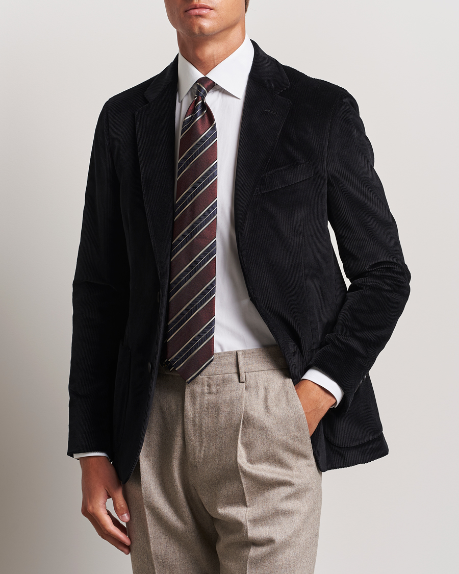 Heren | Blazers | Lardini | Corduroy Blazer Black