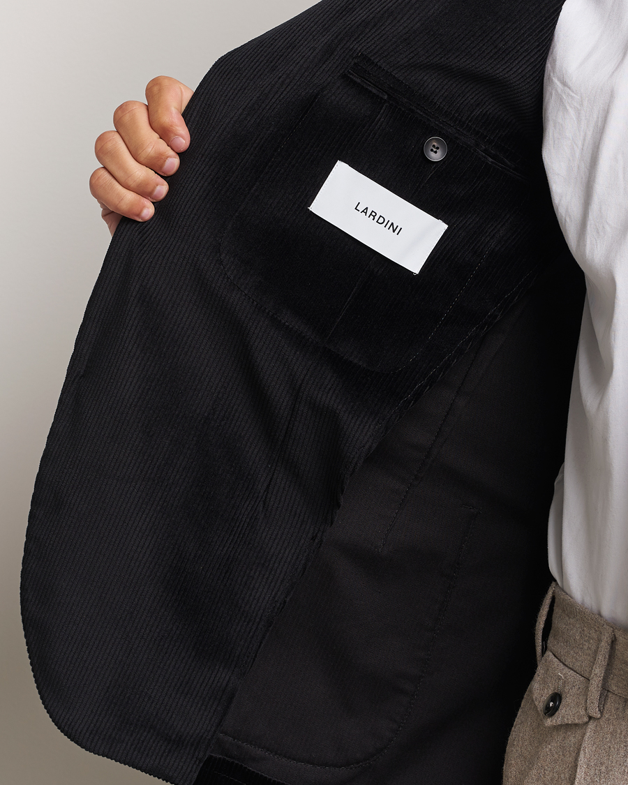 Heren | Blazers | Lardini | Corduroy Blazer Black