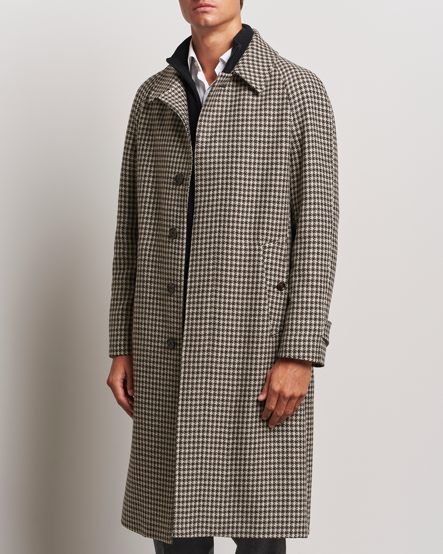 Heren | Jassen | Lardini | Houndstooth Wool/Cashmere Coat Brown