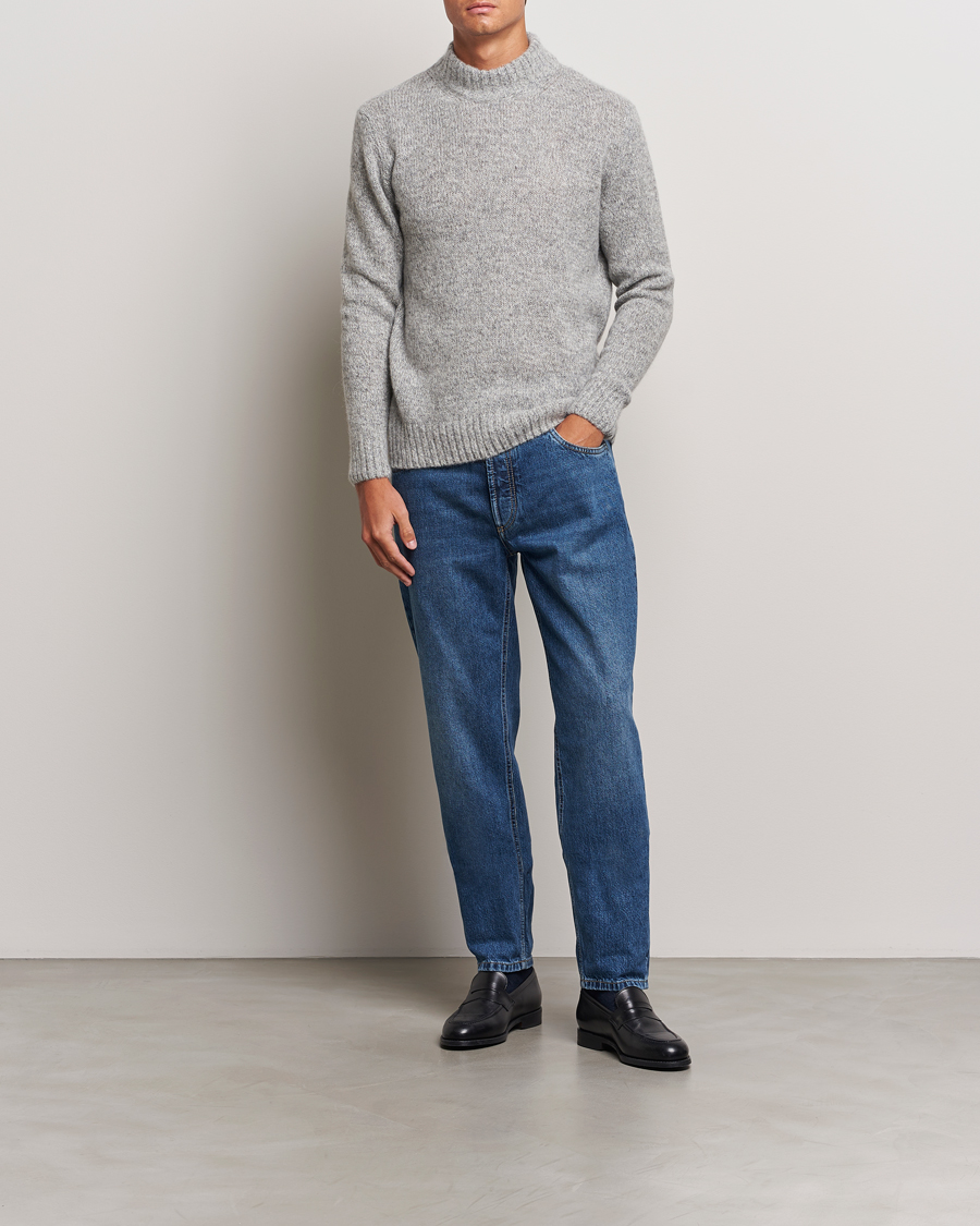 Heren | Truien | Lardini | Wool/Alpaca Knitted Sweater Grey