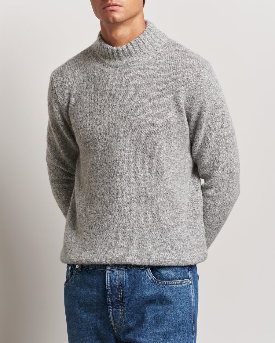 Heren | Truien | Lardini | Wool/Alpaca Knitted Sweater Grey