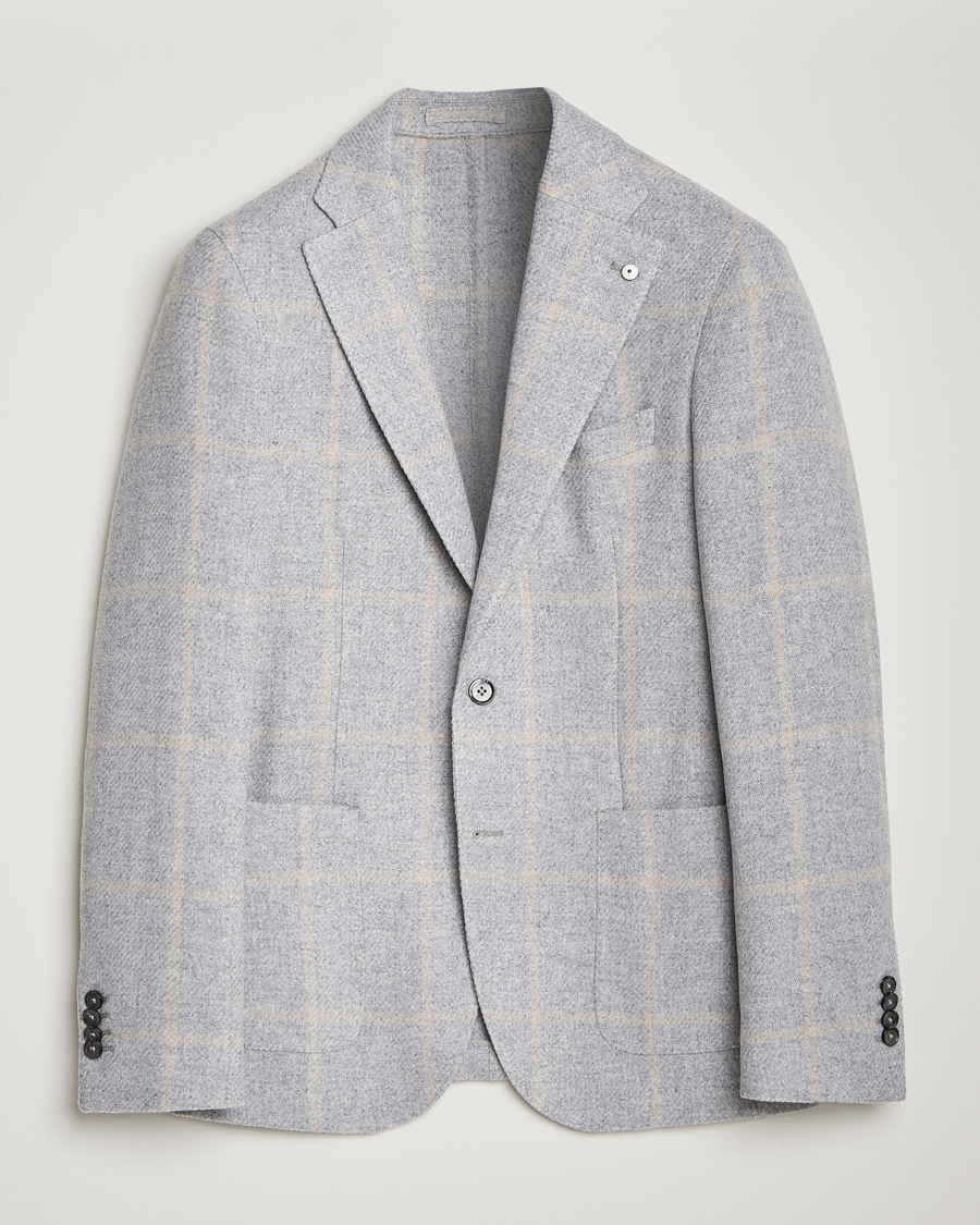 Heren | Blazers | L.B.M. 1911 | Jack Regular Jersey Wool Blazer Light Grey