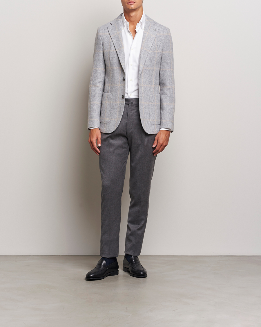 Heren | Blazers | L.B.M. 1911 | Jack Regular Jersey Wool Blazer Light Grey