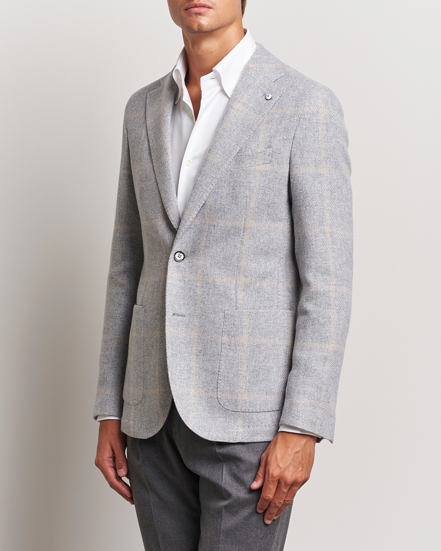 Heren | Blazers | L.B.M. 1911 | Jack Regular Jersey Wool Blazer Light Grey