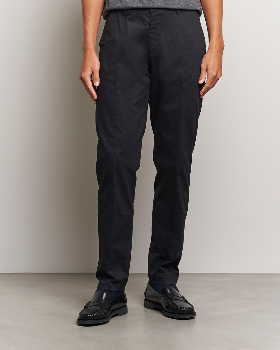 Heren | Broeken | LES DEUX | Como Reg Cotton Pants Black