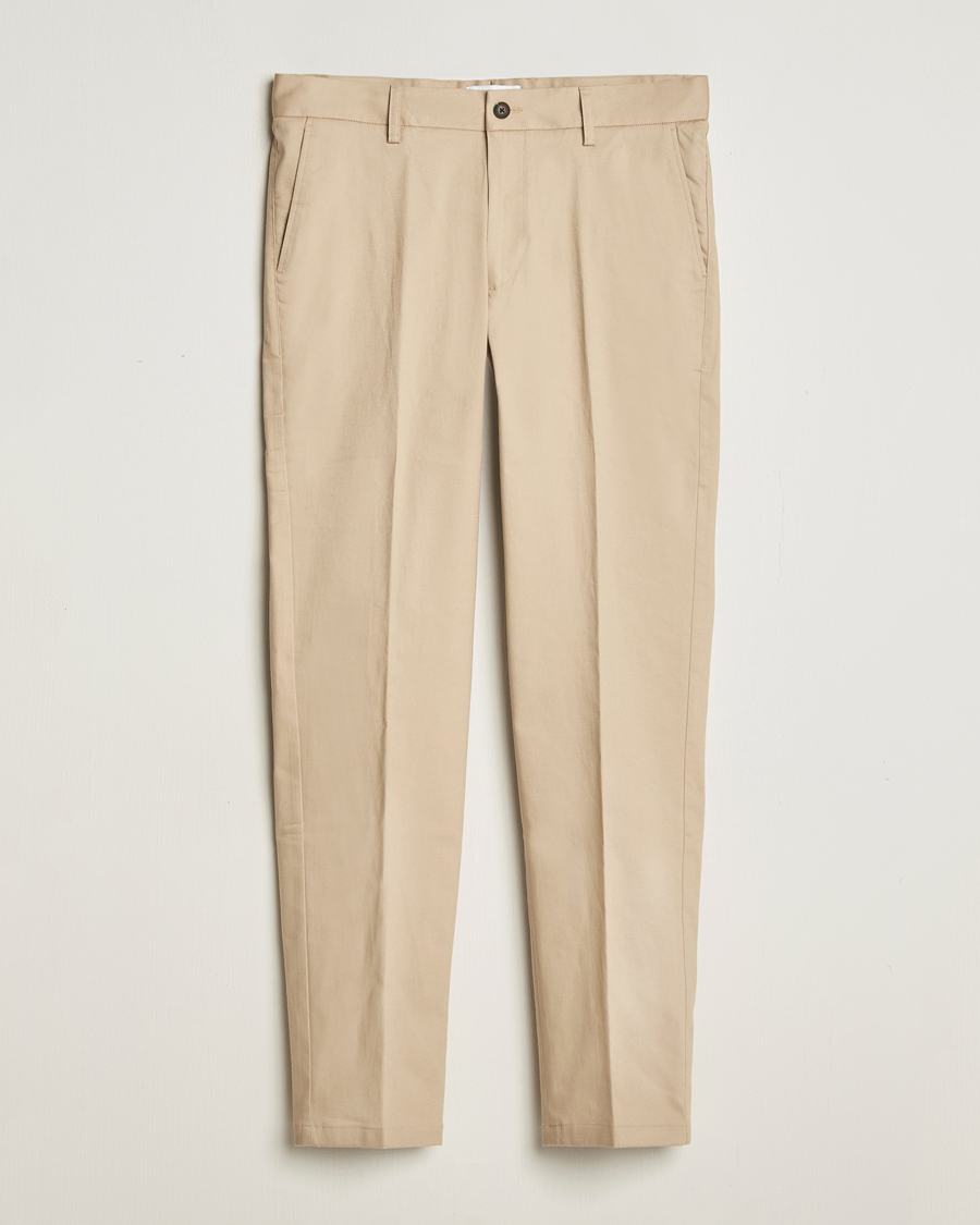 Heren | Broeken | LES DEUX | Como Reg Cotton Pants Dark Sand