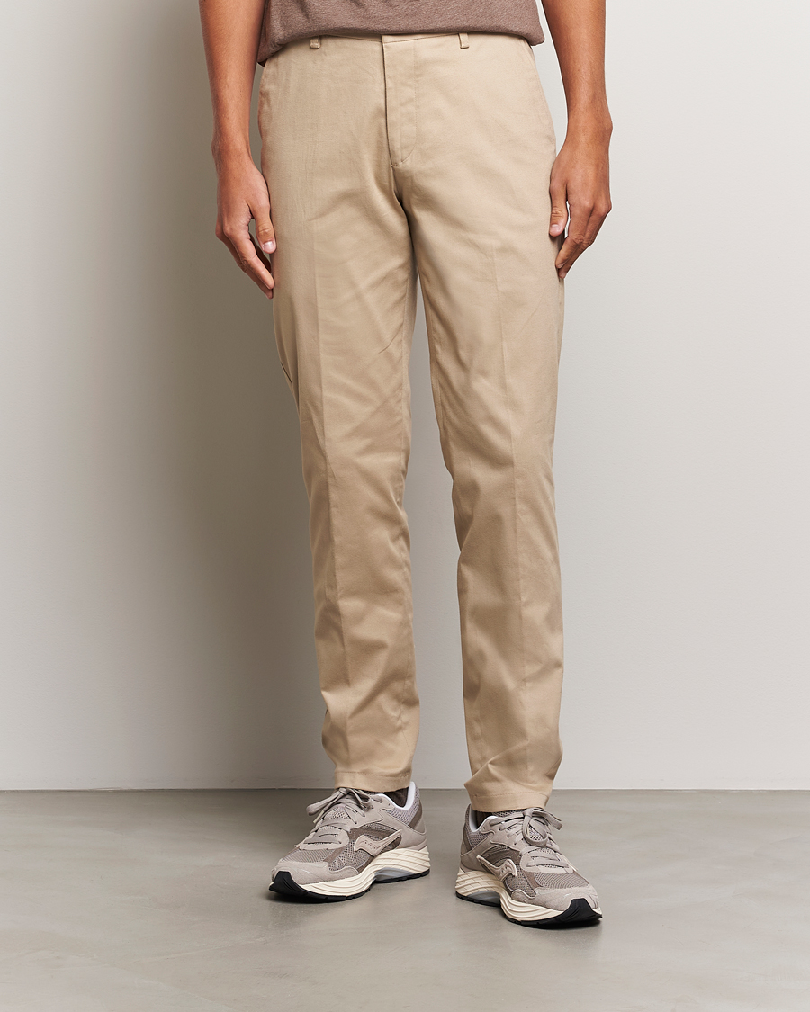 Heren | Broeken | LES DEUX | Como Reg Cotton Pants Dark Sand