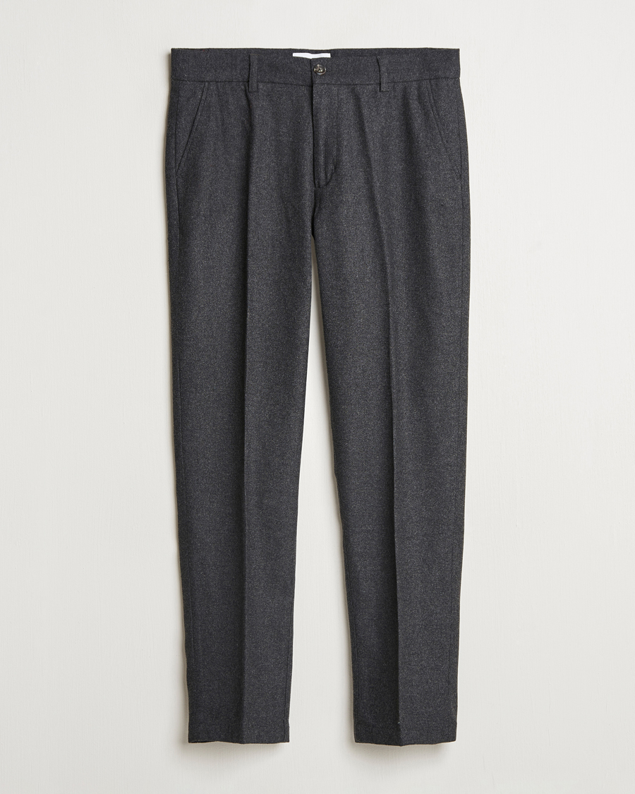 Heren | Broeken | LES DEUX | Como Reg Wool Pants Charcoal Melange
