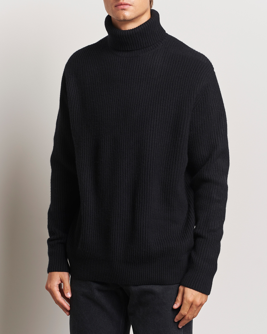 Heren | Truien | LES DEUX | Eddie Wool Rib Rollneck Black