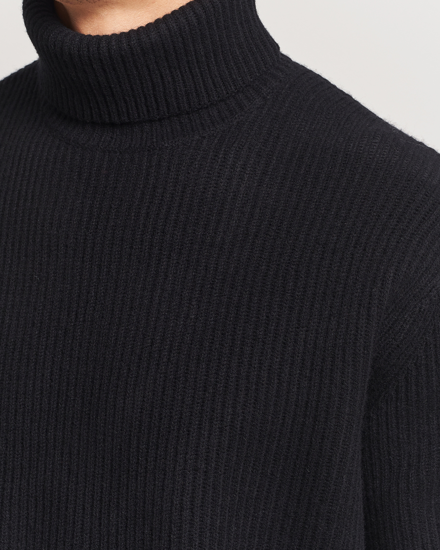 Heren | Truien | LES DEUX | Eddie Wool Rib Rollneck Black