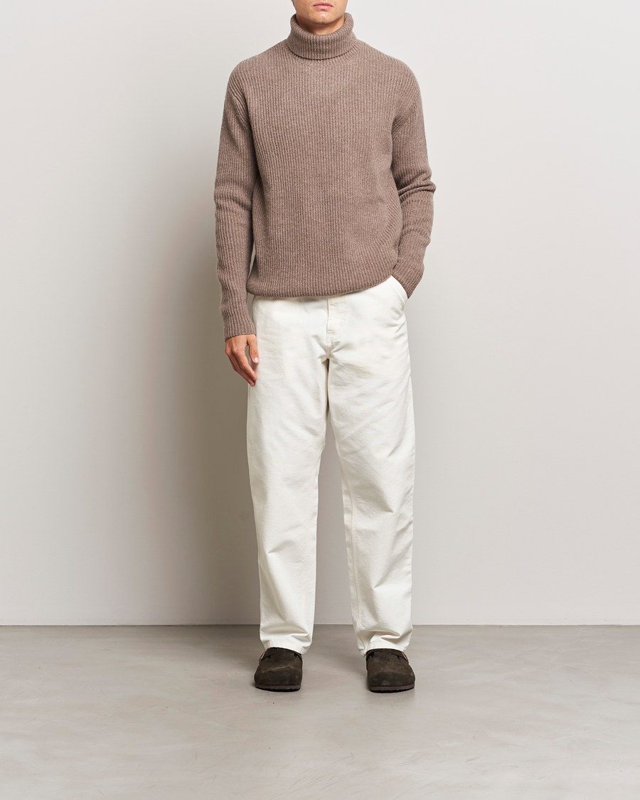 Heren | Truien | LES DEUX | Eddie Wool Rib Rollneck Mountain Grey Melange