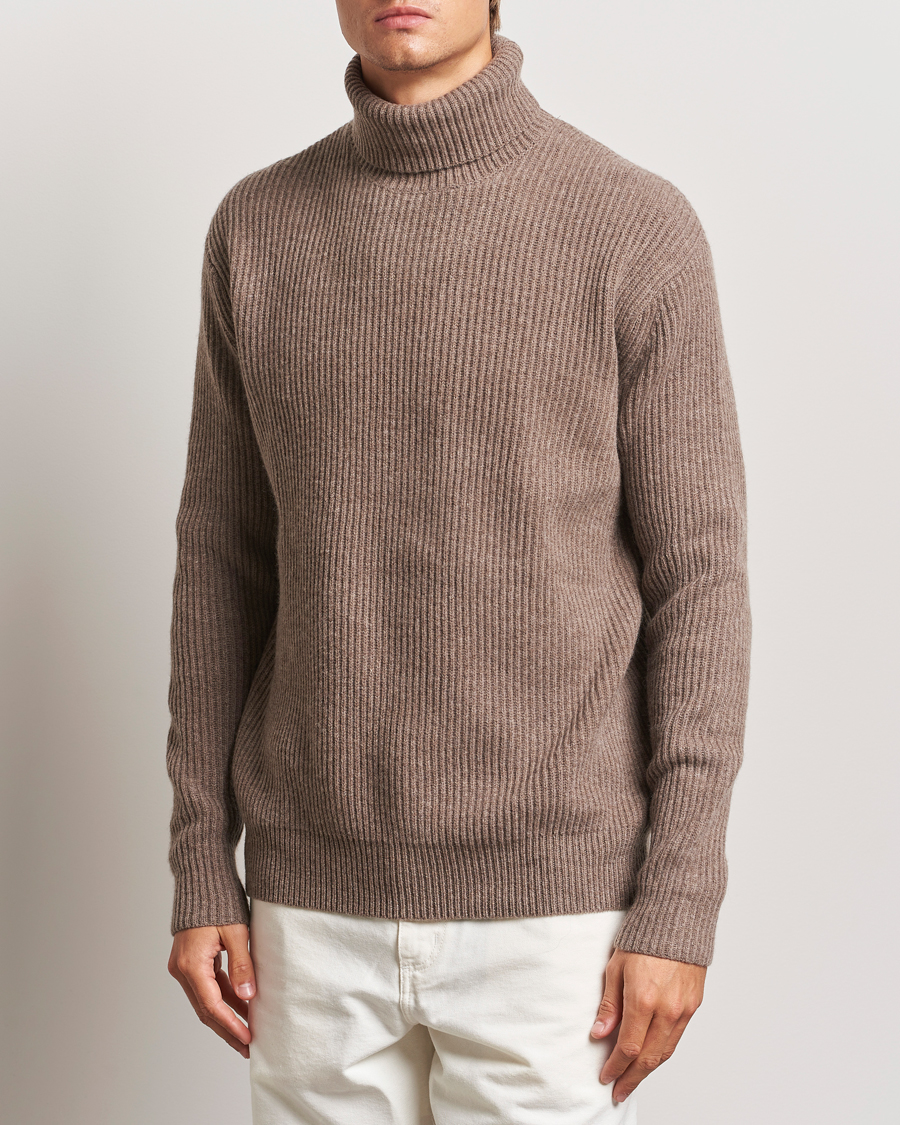 Heren | Truien | LES DEUX | Eddie Wool Rib Rollneck Mountain Grey Melange