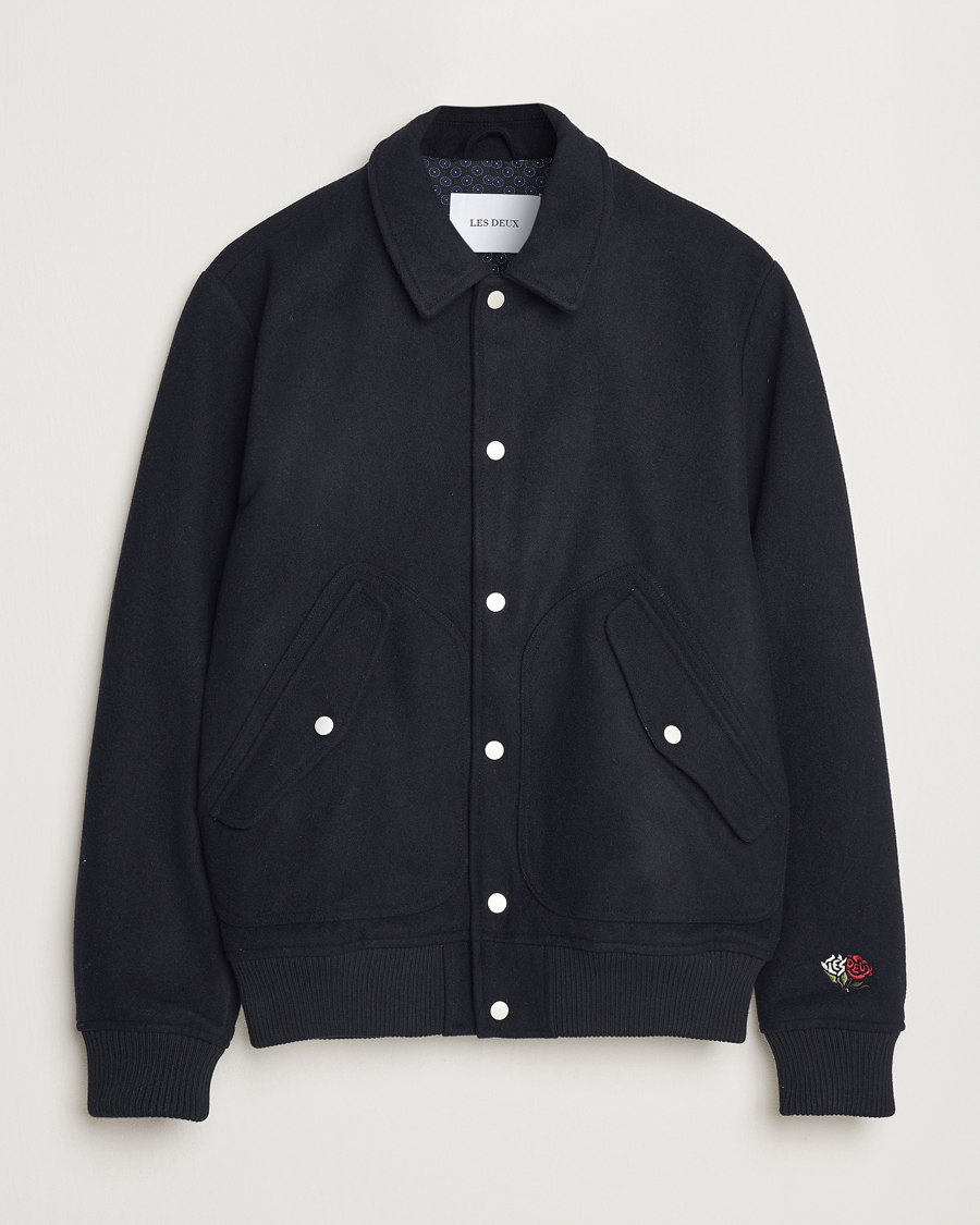 Heren | Jassen | LES DEUX | Rhett Varsity Jacket Black