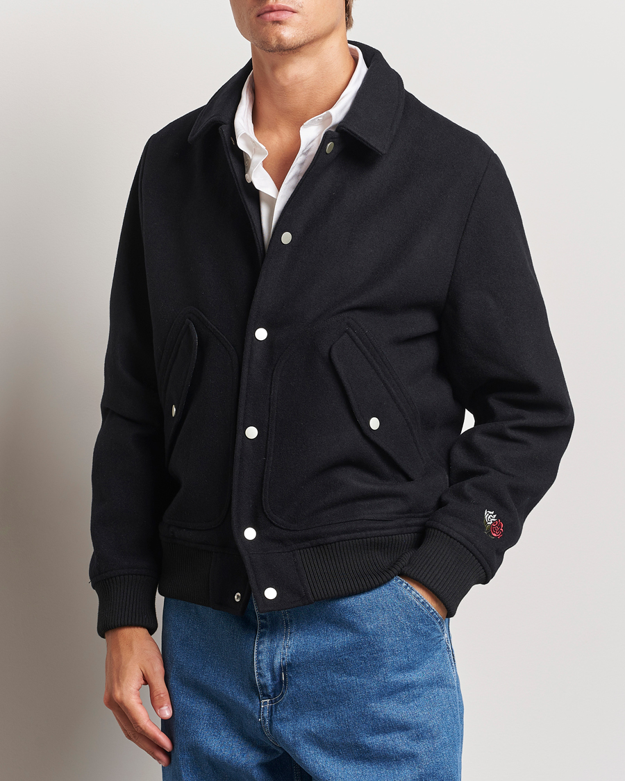 Heren | Jassen | LES DEUX | Rhett Varsity Jacket Black
