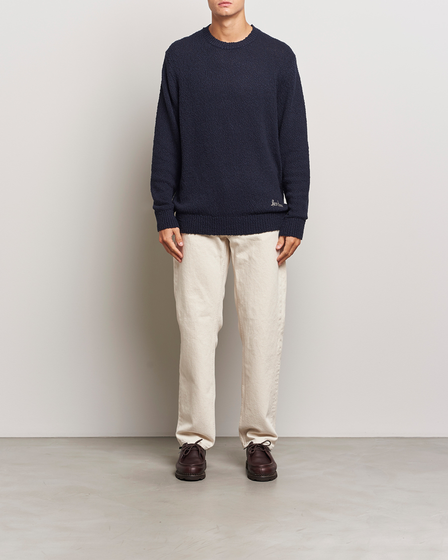 Heren | Truien | LES DEUX | Errol Cotton Roundneck Dark Navy