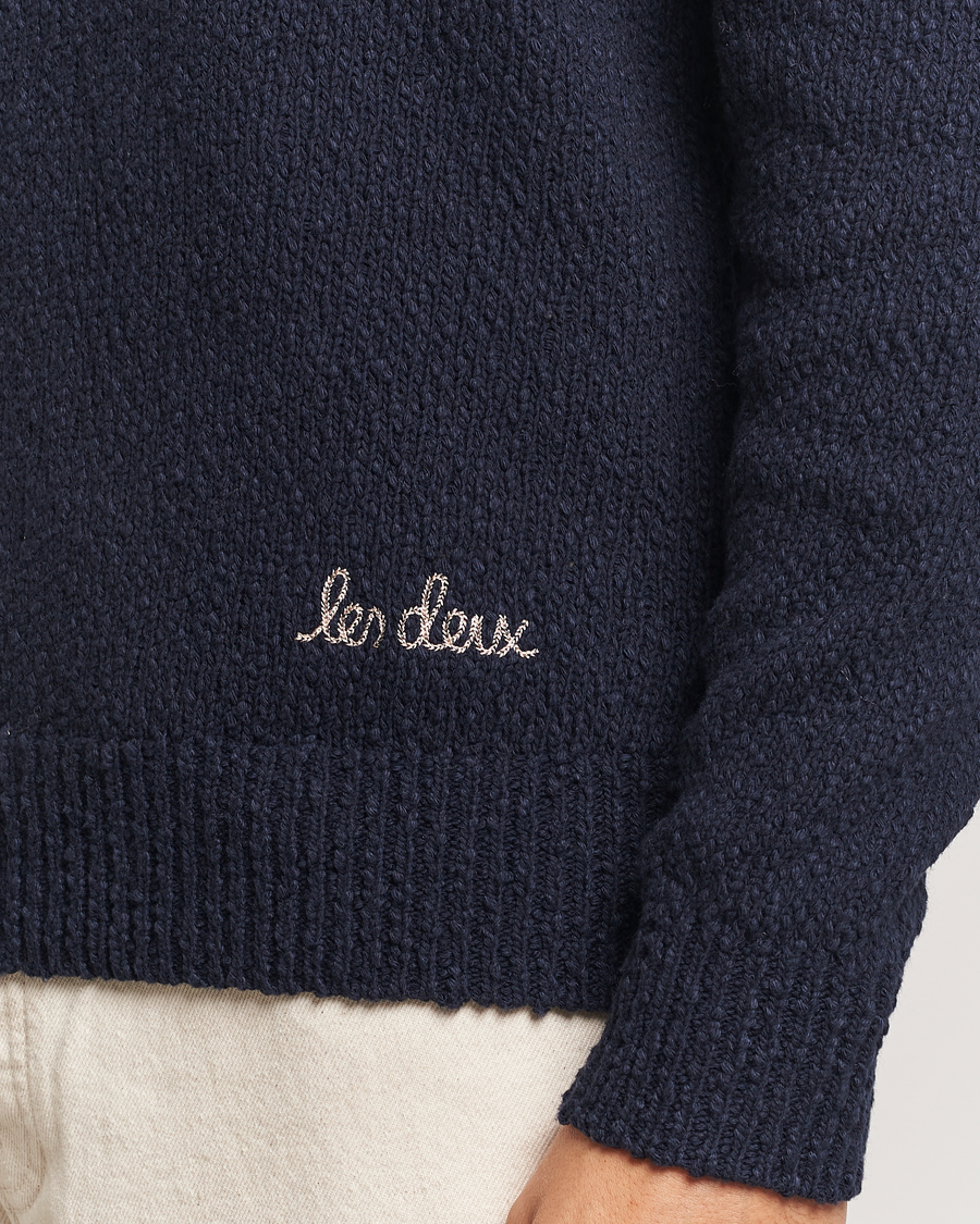 Heren | Truien | LES DEUX | Errol Cotton Rugby Knit Dark Navy