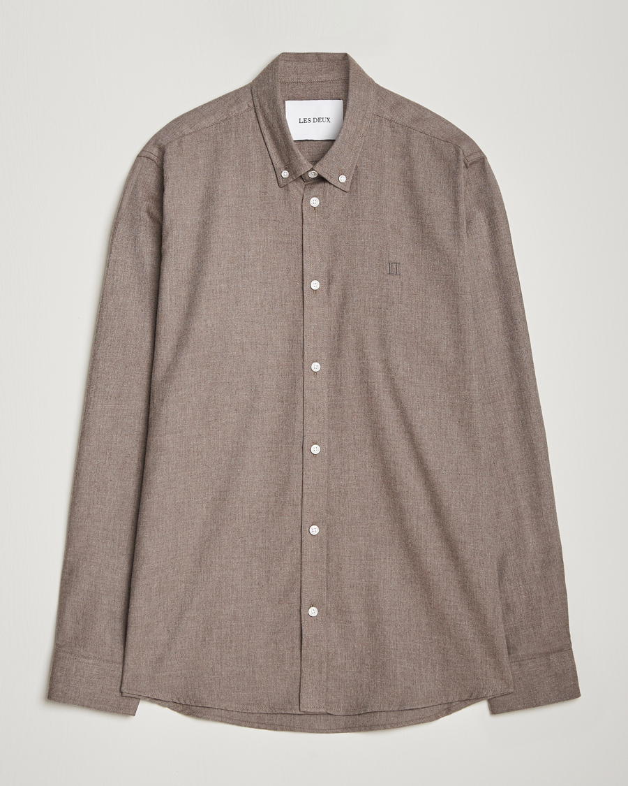 Heren | Overhemden | LES DEUX | Dessert Reg Shirt Mountain Grey Melange