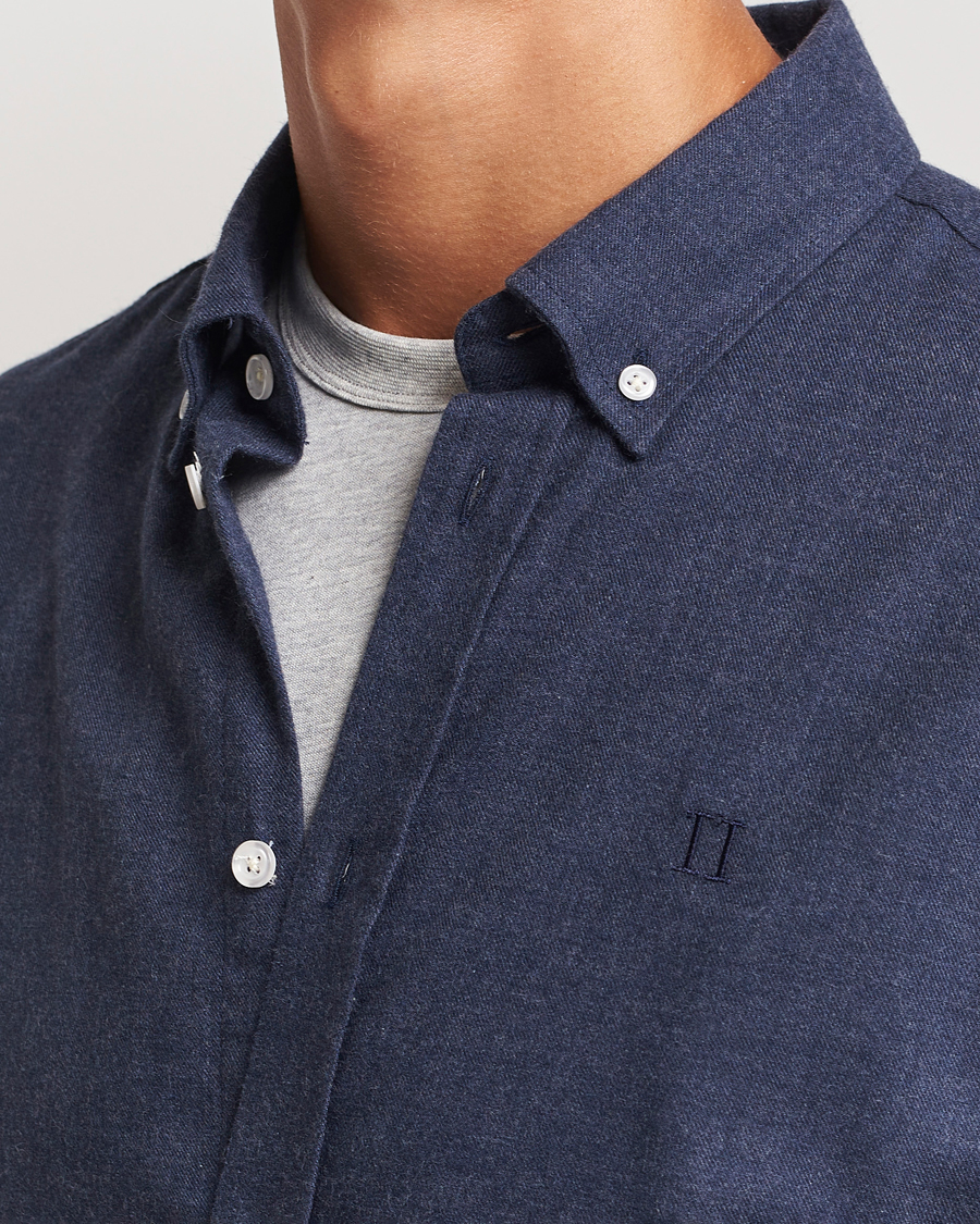 Heren | Overhemden | LES DEUX | Dessert Reg Shirt Dark Navy Melange