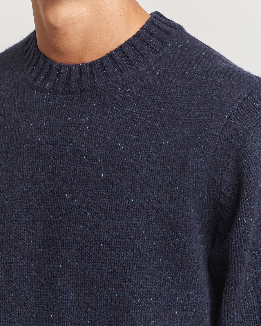 Heren | Truien | LES DEUX | Gary Fleck Wool Roundneck Dark Navy