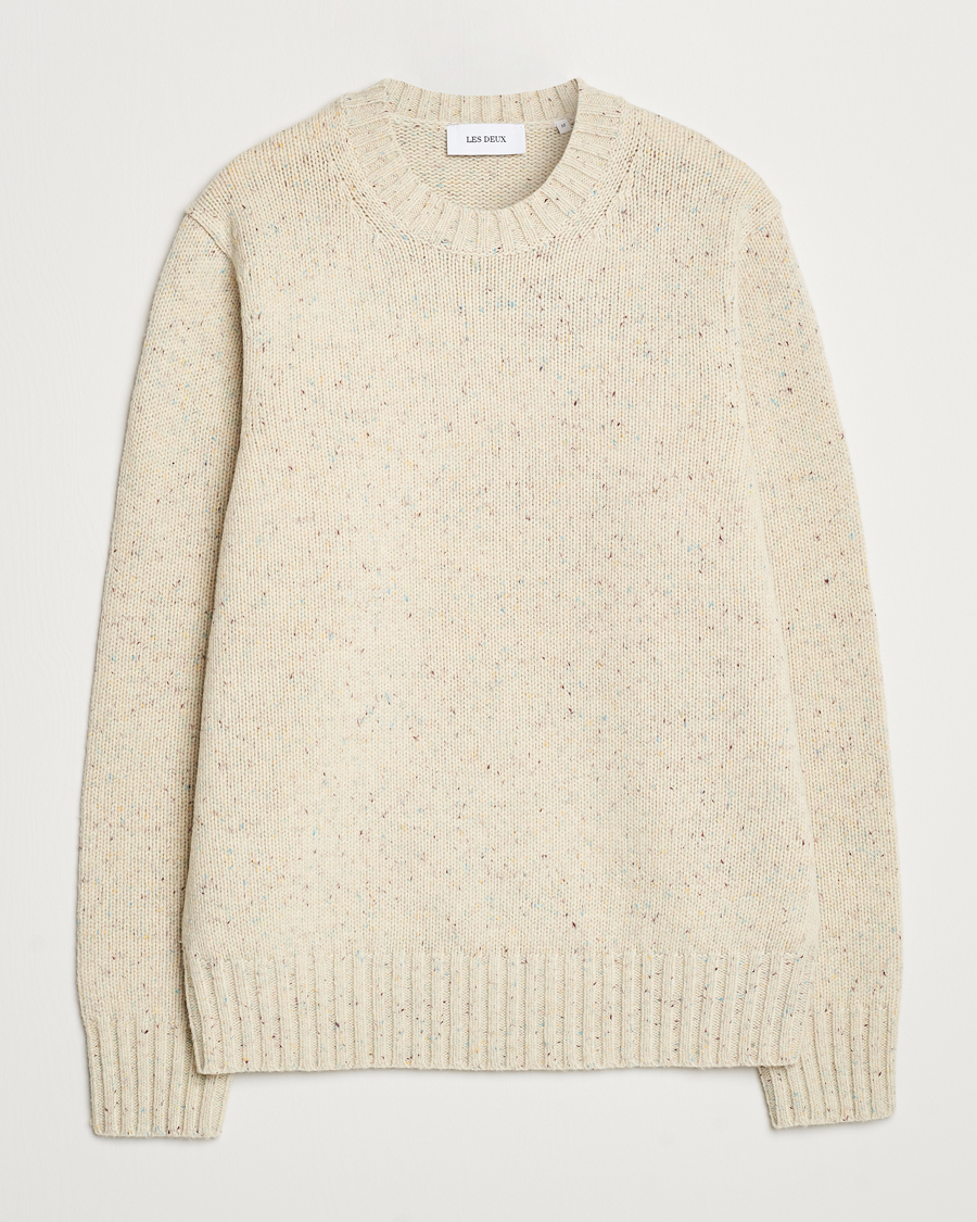 Heren | Truien | LES DEUX | Gary Fleck Wool Roundneck Light Sand