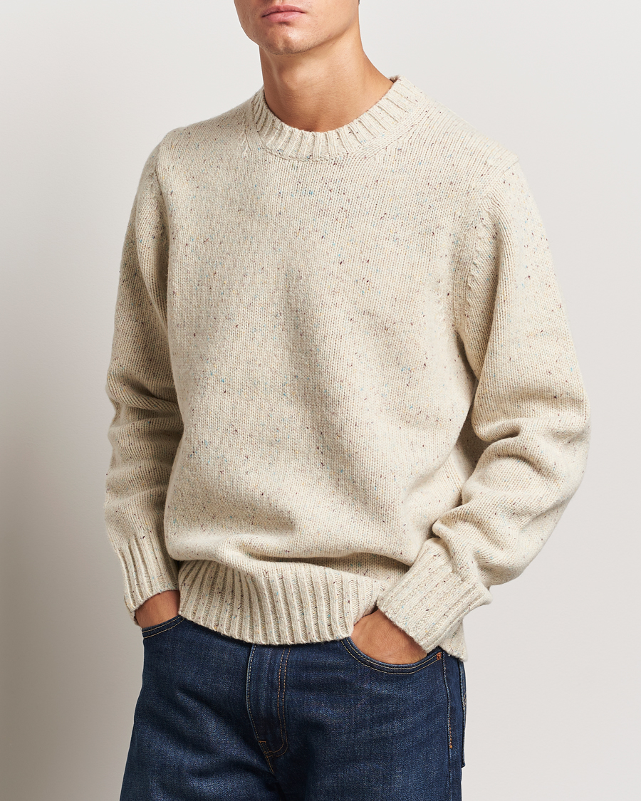 Heren | Truien | LES DEUX | Gary Fleck Wool Roundneck Light Sand