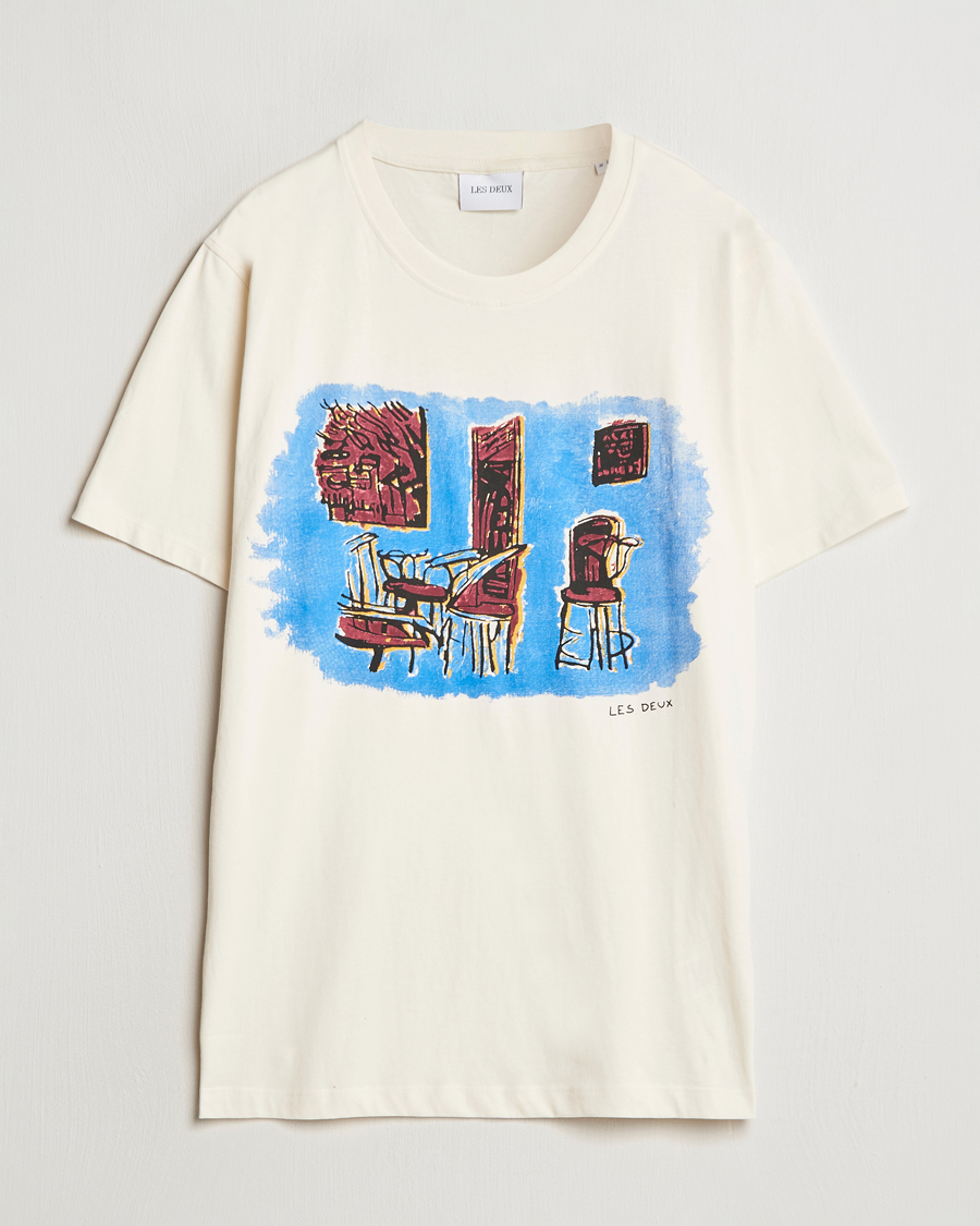 Heren | T-shirts | LES DEUX | Berkeley Print T-Shirt Ivory