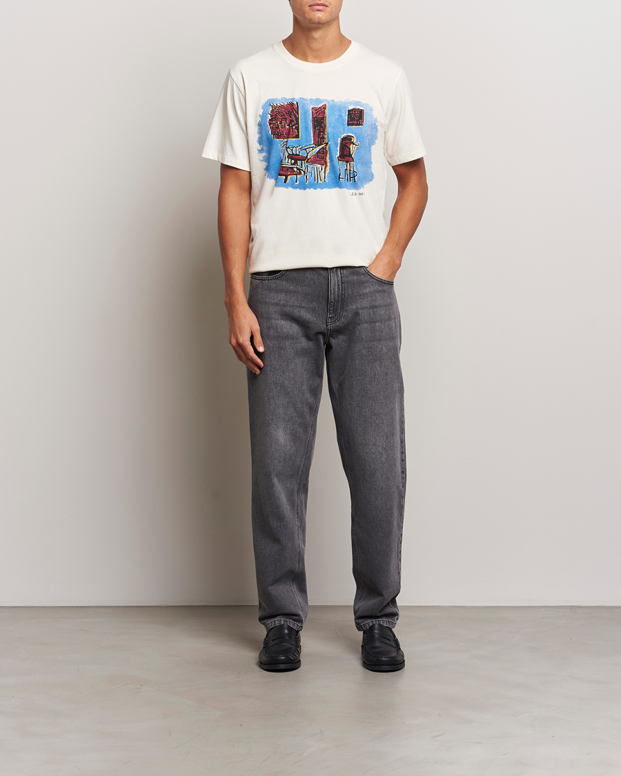 Heren | T-shirts | LES DEUX | Berkeley Print T-Shirt Ivory