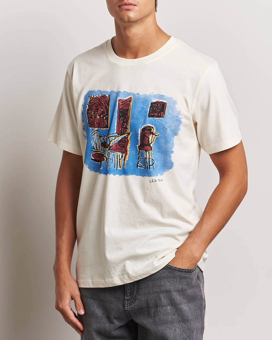 Heren | T-shirts | LES DEUX | Berkeley Print T-Shirt Ivory
