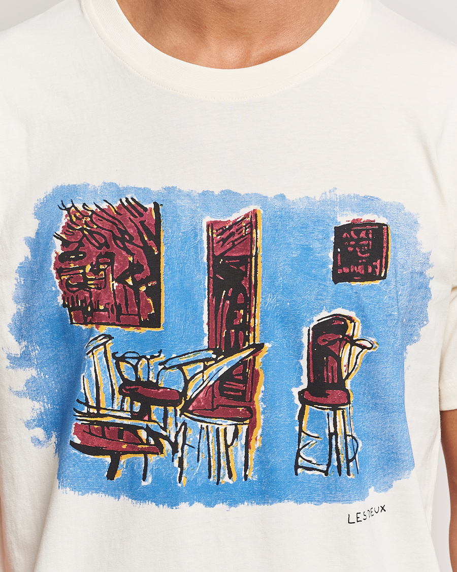 Heren | T-shirts | LES DEUX | Berkeley Print T-Shirt Ivory