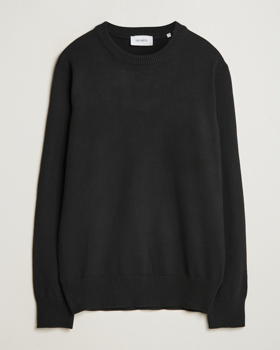 Heren | Truien | LES DEUX | Gary Cotton Knit 2.0 Black