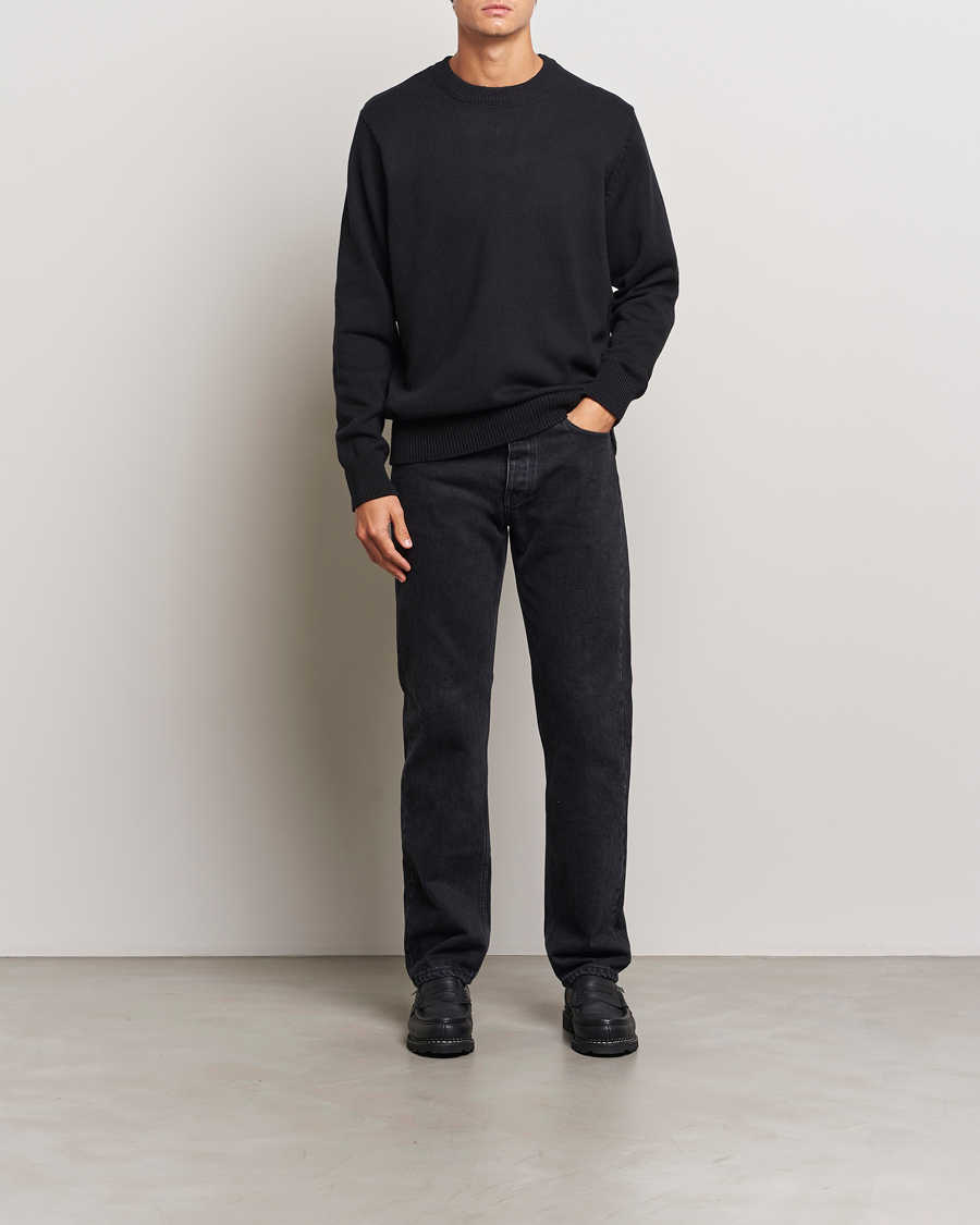 Heren | Truien | LES DEUX | Gary Cotton Knit 2.0 Black