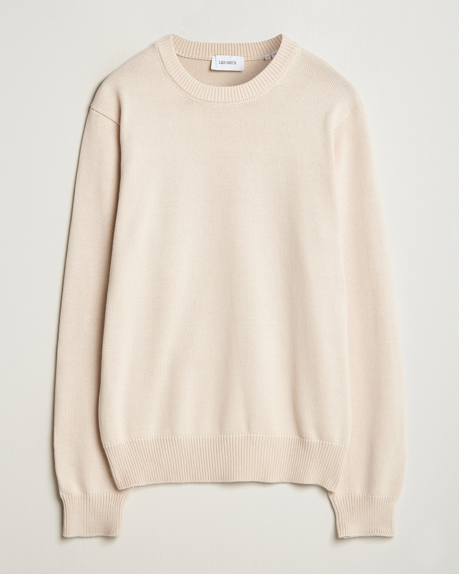 Heren | Truien | LES DEUX | Gary Cotton Knit 2.0 Ivory