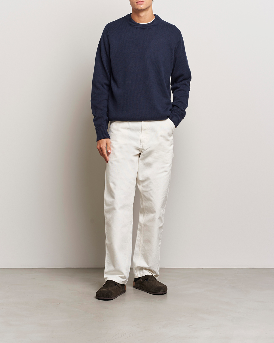 Heren | Truien | LES DEUX | Gary Cotton Knit 2.0 Dark Navy