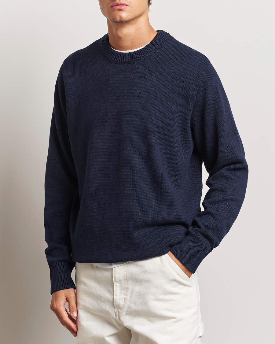 Heren | Truien | LES DEUX | Gary Cotton Knit 2.0 Dark Navy