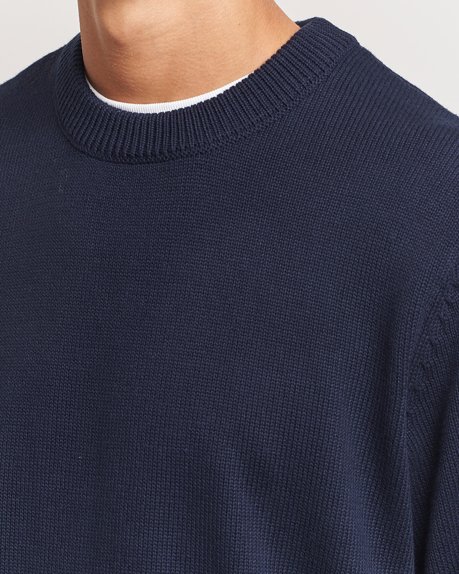 Heren | Truien | LES DEUX | Gary Cotton Knit 2.0 Dark Navy