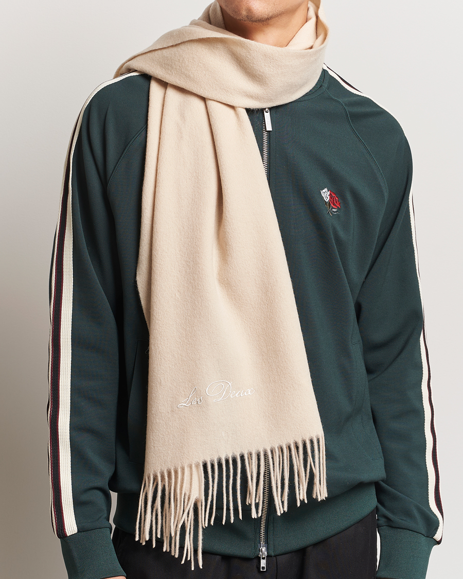Heren | Les Deux Wayne Wool Scarf Ivory | LES DEUX | Wayne Wool Scarf Ivory