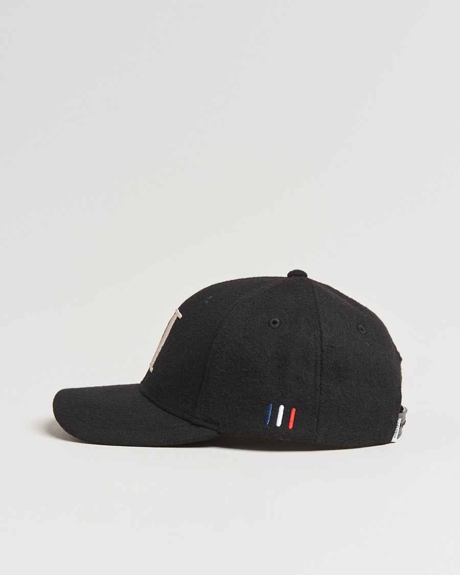 Heren | Les Deux Encore Wool Baseball Cap Black/Ivory | LES DEUX | Encore Wool Baseball Cap Black/Ivory