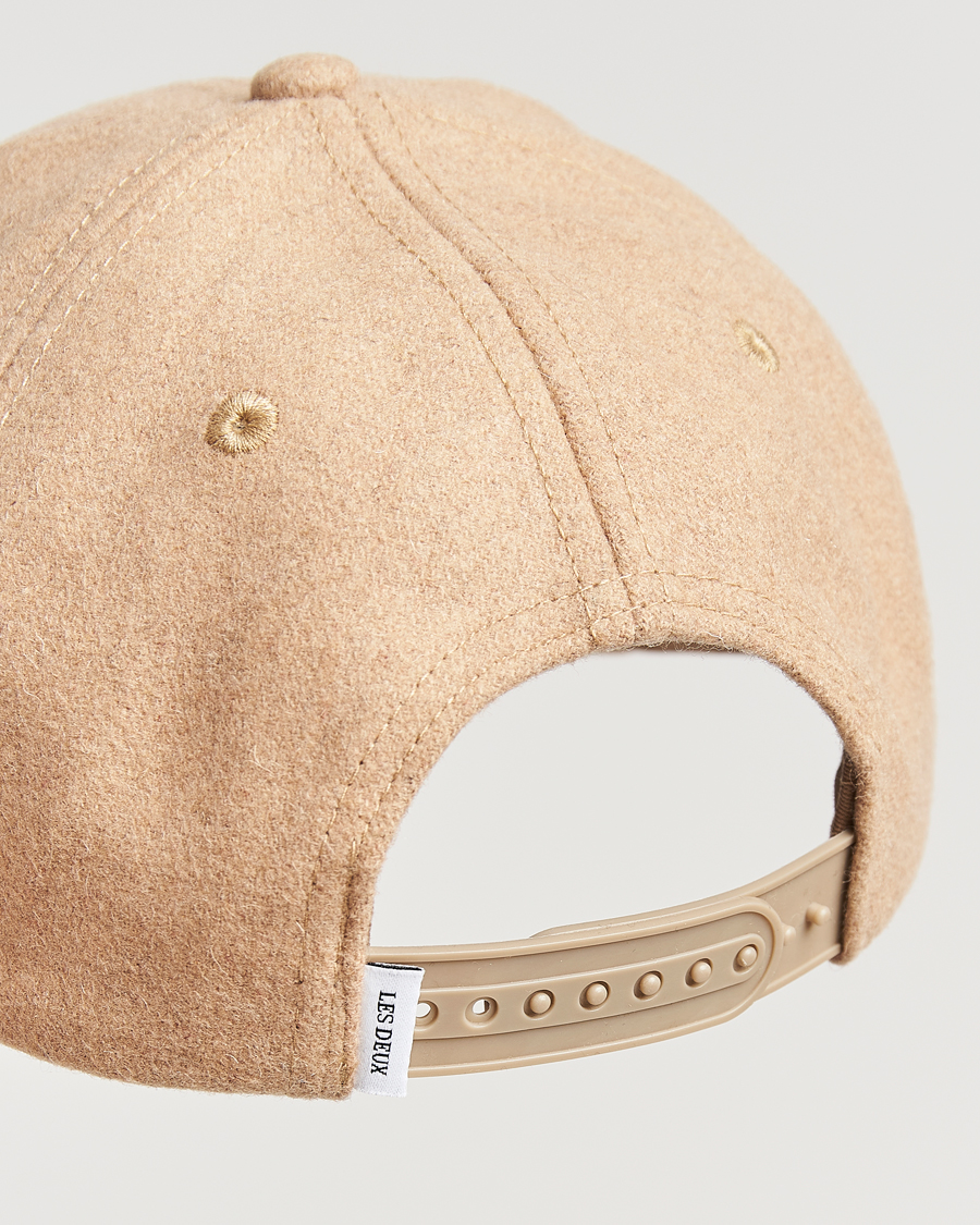 Heren | Les Deux Encore Wool Baseball Cap Dark Sand Melange | LES DEUX | Encore Wool Baseball Cap Dark Sand Melange